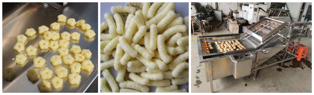 Finished products produced by snack machinery Finished products produced by snack machinery
